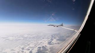 Полеты стратегических ракетоносцев Ту-160 в сопровождении истребителей МиГ-31