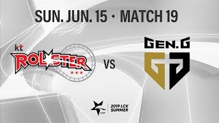 KT vs GEN | Match19 H/L 06.16 | 2019 LCK Summer