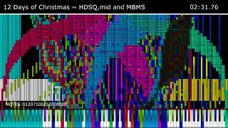 12 Days of Christmas ~ HDSQ.mid & MBMS | Black MIDI