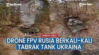 Imbas Dihantam Drone FPV Rusia Berkali-kali, Kendaraan Militer Ukraina Terbakar Hebat