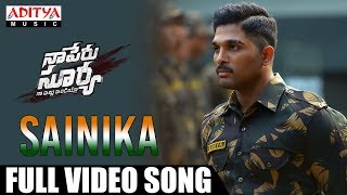 Sainika Full Video Song | Naa Peru Surya Naa illu India Songs | Allu Arjun, Anu Emmanuel