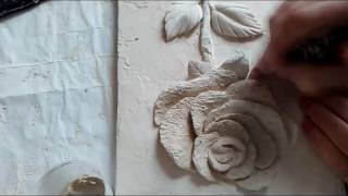 Bas relief "Birth of roses", master class 2. Барельеф "Рождения розы", мастер класс 2.