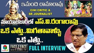 S V Ranga Rao Full Life History By Sr Journalist Imandhi Ramarao | Telugu Old Actor SVR | S Cube TV