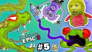 FROG & SNAKE vs. MINION & HATCHIMALS! Draw a Stickman EPIC 2 ? Chapter 5 & 6: Ice Crayon (FGTEEV)