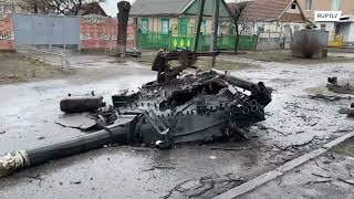 Destroyed vehicles of the Armed Forces of Ukraine filmed in Melitopol