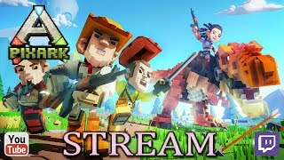 Динозавры с Алёнкой. Кубический ARK. PixARK