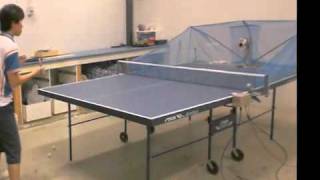 (1) Basic Table Tennis Robot Pimple Training - Light Topspin Stationary