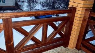 Ограждения для балконов и террас из дерева.