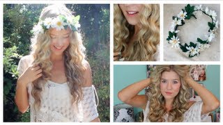 Taylor Swift Curly Hair Tutorial & DIY Flower Crown