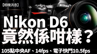 Nikon D6竟然...！只有105 AF點，14fps, 電子快門只有10.5fps，20Mp,沒有IBIS！