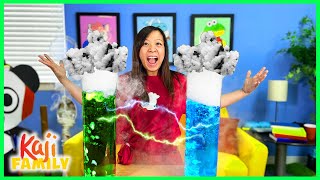 Mommy Shows Us Cool Dry Ice Experiments!!