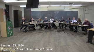 1-28-20 Paynesville Area School Board Meeting