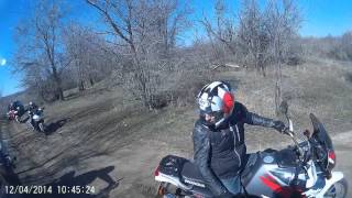 Саратовские мотоциклисты и Africa Twin, день космонавтики 12 апреля 2014