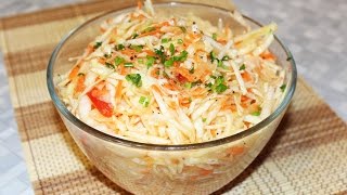 Салат из свежей капусты. Постный овощной салат на все случаи жизни.