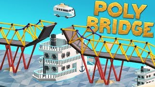 Boats, Cars, and Bridges! - Poly Bridge Gameplay