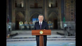 Шавкат Мирзиёев "Шарқ тароналари" халқаро мусиқа фестивали очилиш маросимида нутқ сўзлади