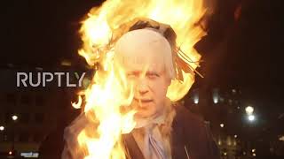UK: 12 arrested, 8 officers injured at Bonfire Night protest in London