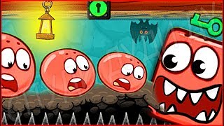 ОГРОМНЫЙ БОСС СКЕЛЕТ ИЗ МАИНКРАФТ КРАСНЫЙ ШАРИК 4 - ПОДЗЕМНЫЕ ХОДЫ мультик игра  RED BALL 4