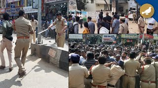Tension in Shadnagar, Protestors caned at PS for demanding police to hand over accused