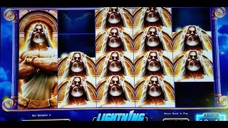 ZEUS Slot Machine MAX BET Lighting BONUS WON + Top Dollar Slot Bonus ! ★KRONOS FATHER OF ZEUS★