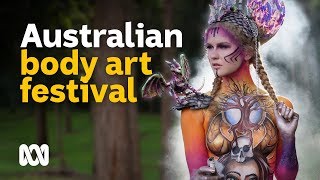 Human canvasses turn into art at the Australian body art festival ??️