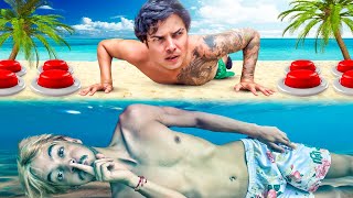 ESCONDIDAS EXTREMAS con 100 BOTONES MISTERIOSOS en UNA ISLA !!