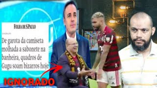 DE JOELHOS, WITZEL É IGNORADO POR GABIGOL. FOLHA DETONA GUGU NO MOMENTO DE SUA MORTE