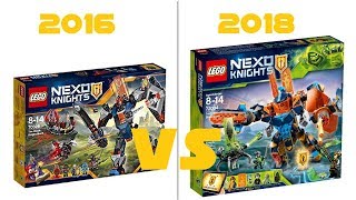 LEGO NEXO KNIGHTS - 72004 Tech Wizard Showdown VS 70326 The Black Knight Mech - COMPARISON