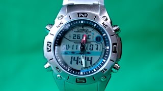 Casio AMW-702D-7A | Обзор и настройка рыболовных часов (на русском) | Купить со скидкой