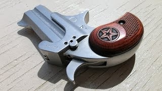 実弾射撃 デリンジャー .45口径 護身用拳銃 (Bond Arms Derringer)