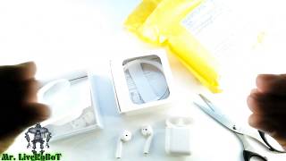 i20 TWS i20 РЕПЛИКА ТОЧНАЯ КОПИЯ AirPods с чипом W1 И БЕСПРОВОДНОЙ ЗАРЯДКОЙ КЕЙСА РАСПАКОВКА ПОСЫЛКИ