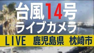 【台風14号ライブカメラ】鹿児島県・枕崎市／空と海を臨む宿『Ocean Hotel Iwato』より映像提供　9月19日(月)6:00〜
