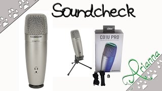 Mikrofon Test für Lets Plays - Soundcheck Samson CO1U Pro - Vanilla, mit Poppschutz & Studioversion