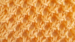 Узор спицами Сеточка - Fishnet pattern spokes