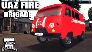 Test Drive UAZ Fire Brigade | GTA San Andreas