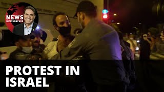 Near riots in Israel amid anti-Netanyahu protests