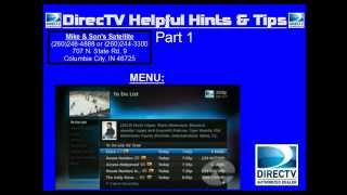 Hints and Tips for DirecTV Part 1