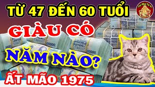 Từ Nay Đến 60 Tuổi Ất Mão 1975 Rất Sung Túc, GIÀU CÓ Hết Phần THiên Hạ Nếu Ghi Nhớ 3 Điều Này