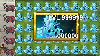 Snow Pea Plant LEVEL 999999 Power-Up Vs Gargantuar Fight! in Plants vs Zombies 2 Mod
