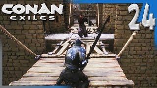 ATTACKED!! & MAKING A MAP ROOM! | Conan Exiles Multiplayer Gameplay S4E24