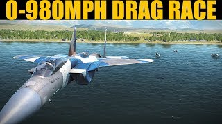 DRAG RACE: F-15C vs Mig-29A vs Su-27 vs Mirage 2000C | DCS WORLD