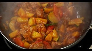 Китайская свинина с овощами и ананасом / рецепт от шеф-повара /  Илья Лазерсон / Обед безбрачия