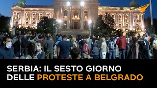 Serbia: il sesto giorno delle proteste davanti l’Assemblea Nazionale a Belgrado