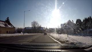 Okolo Milešovky (palubní kamera, 22. 1. 2017)