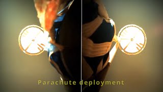 Zhurong landing on Mars (On-board camera view)