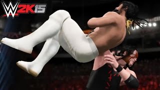 WWE 2K15 Top 5 Brutal Chokeslams! (Kane sends Seth Rollins straight to hell!)- PS4