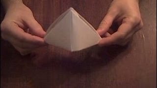 Оригами как сделать шапку пилотку  Origami how to make a cap forage cap