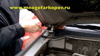 Амортизатор (упор) капота на Mitsubishi Pajero KU-MI-PJ04-00 (обзор,установка)