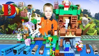 Городской транспорт и Поезда для детей игрушки / МИР МАЙНКРАФТ / MINECRAFT WORLD / САМОДЕЛКА