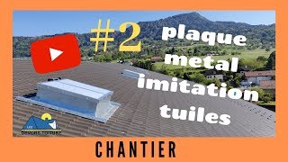 abergement skydome sur plaque metal imitation tuile #2 ( BAVETTE ET COUVRE JOINT)